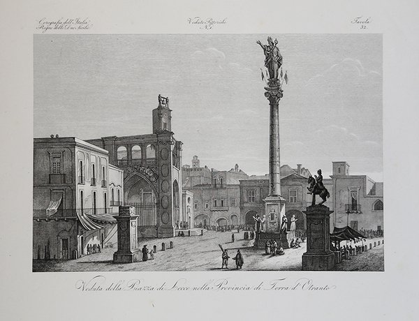 Veduta della Piazza di Lecce nella Provincia di Terra d'Otranto