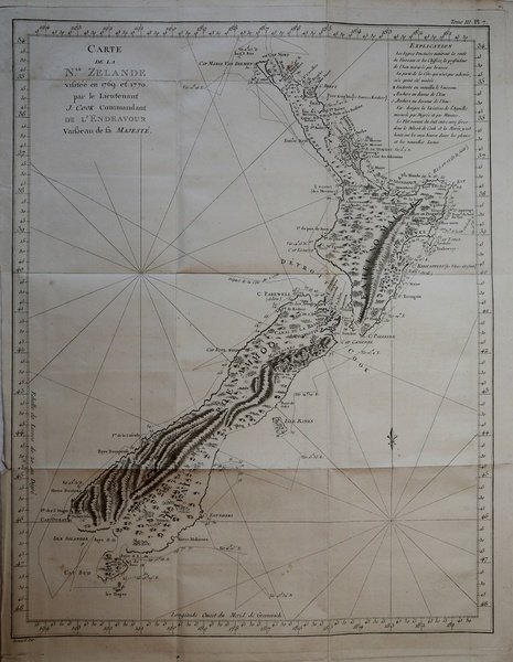 Carte de la N.le Zelande visiteée en 1769 et 1770 …