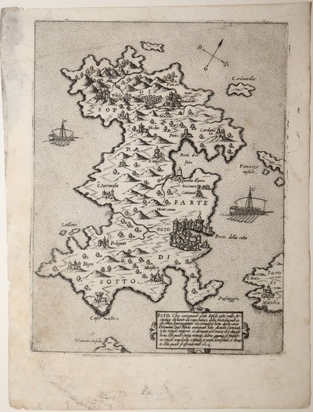 Scio. Chio Antiqum. Detto Insula posta nell'Arcpelago distante da Capo …