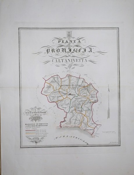 Pianta della Provincia di Caltanisetta