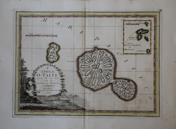 L'Isola O-Taiti scoperta dal Cap. Cook. Con le Marchesi di …