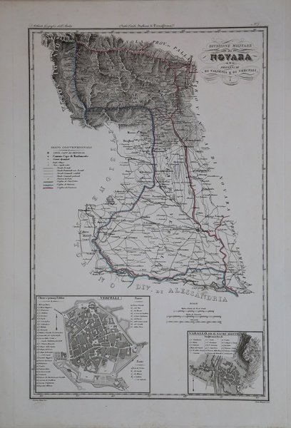 Divisione militare di Novara - provincie di Valsesia e Vercelli