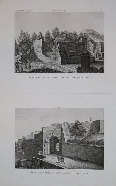 Veduta di una parte delle terme antiche di Volterra & …