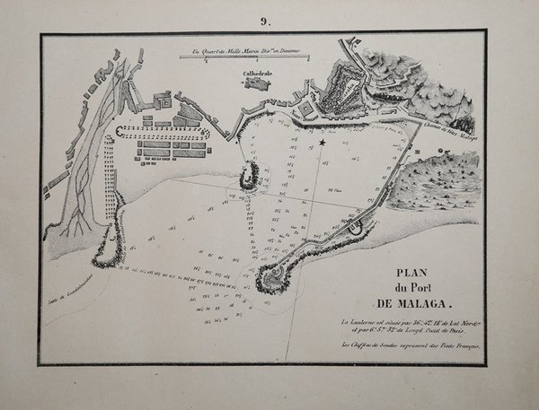 Plan du port de Malaga