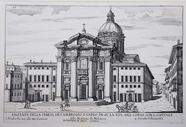 Facciata della chiesa di S. Ambrogio e Carlo in su … | Immagine principale