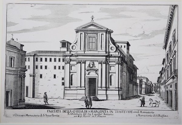 Facciata della chiesa di S. Margerita in Trastevere con il … | Immagine principale
