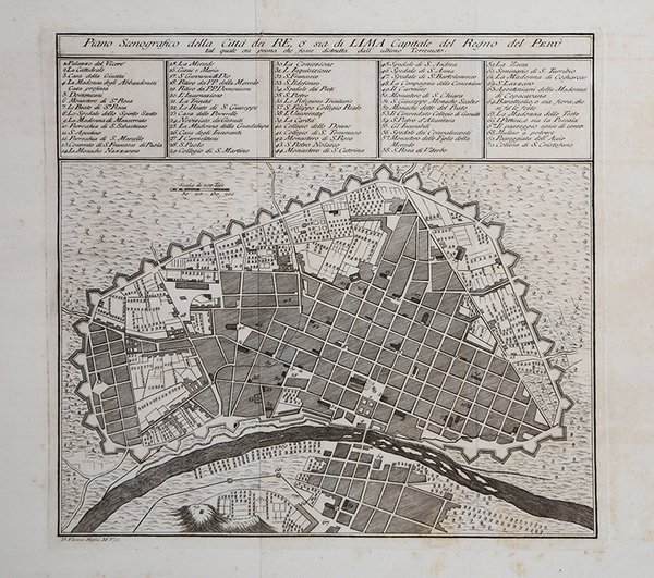 Piano scenografico della Città dei Re, o sia di Lima …
