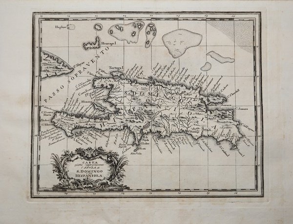 Carta esatta rappresentante l'Isola di S. Domingo o sia Hispaniola