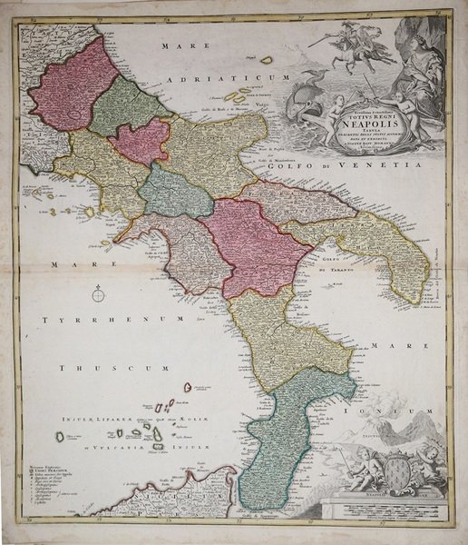 Novissima & exactissima Totius Regni Neapolis tabula praesentis belli statui …
