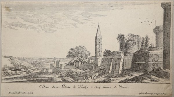 Veue d'une Porte de Tivoly a cinq lieves de Rome