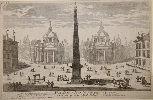 Veüe de la Place du Peuple en entrant dans la …