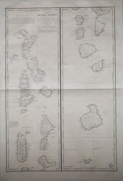 Carte des Iles Maldive Levée en 1835 par M. M. …