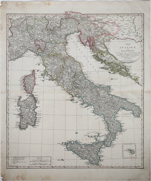 Charte von Italien und Illyrien nach Bacler D'Albes…