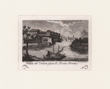 Veduta del Tevere fuori di Porta Portese