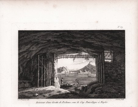 Interieur d'une Grotte de PÃ©cheurs sous le Cap Pausilippe Ã …