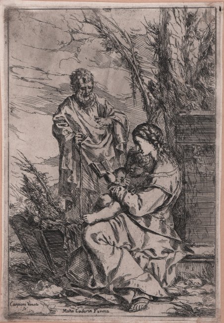 Sacra famiglia con la Vergine che legge