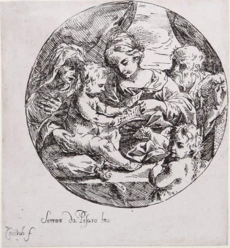 Sacra famiglia con Santa Elisabetta e San Giovannino