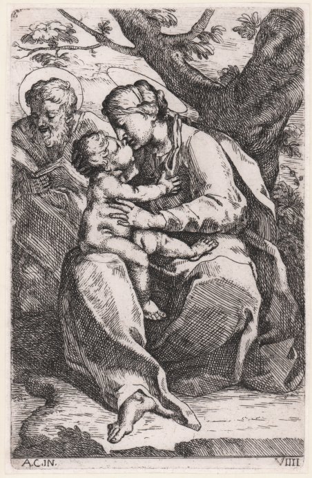 Sacra Famiglia sotto l'albero