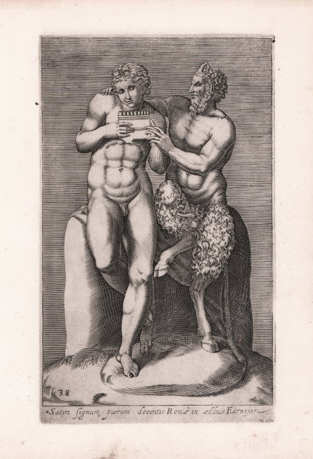 Satiri Signum puerum docentis Romae in aedibus Farnesy