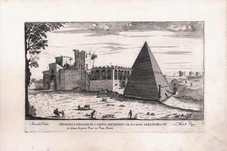 Sepolcro e Piramide di C. Cestio restaurata da N.S. papa …
