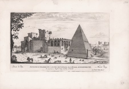 Sepolcro e Piramide di C. Cestio ristaurata da N. S. … | Immagine principale