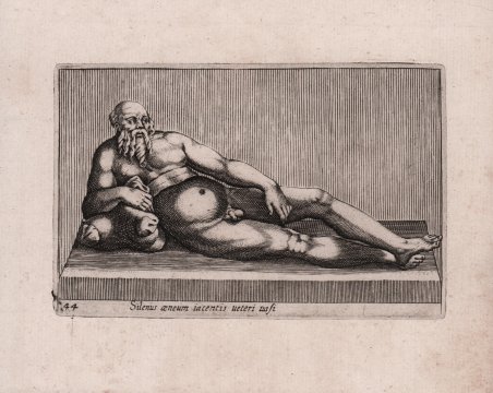 Silenus aeneum iacentiis veteri vasi [Divinità fluviale]