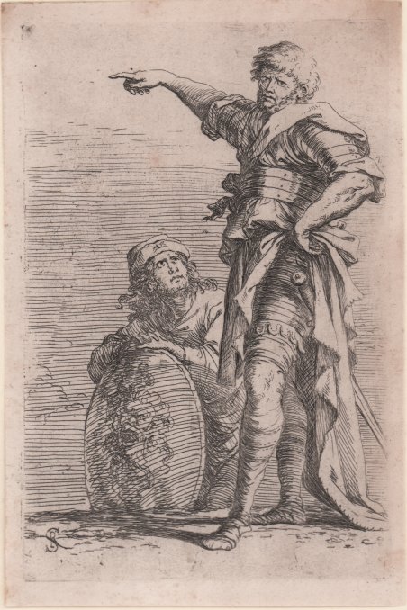 Soldato con braccio destro alzato