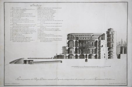 Spaccato Geometrico del Regio Palazzo esistente in Caprarola.
