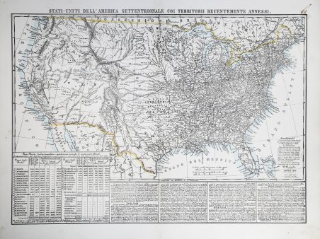 Stati-Uniti dell'America Settentrionale coi Territori recentemente annessi