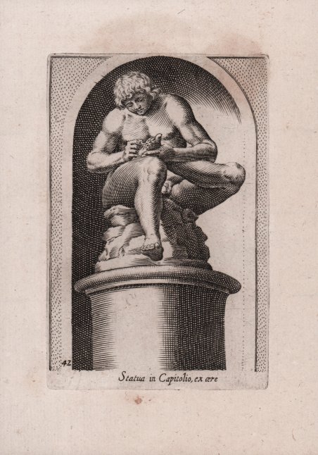 Statua in Capitolio, ex aere [Spinario]