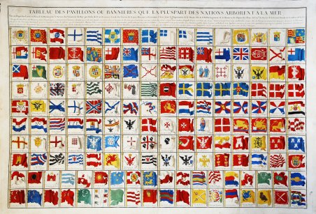 Tableau des Pavillons ou Bannieres que la Plus Part des …