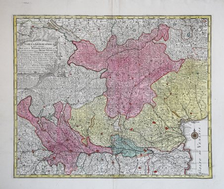 Tabula Geographica in qua integri Ducatus Mediolanensis et Mantuanus, item …