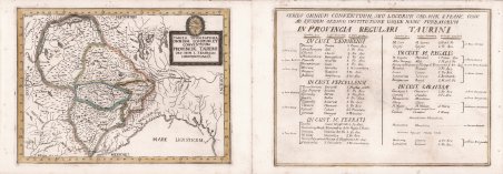 Tabula Topographica Omniu Locorum et Conventuum Provinciae Taurini…