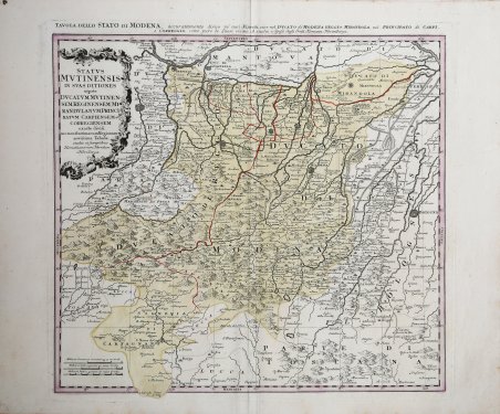 Tavola dello Stato di Modena, accuratamente diviso ne' suoi Ristretti, …