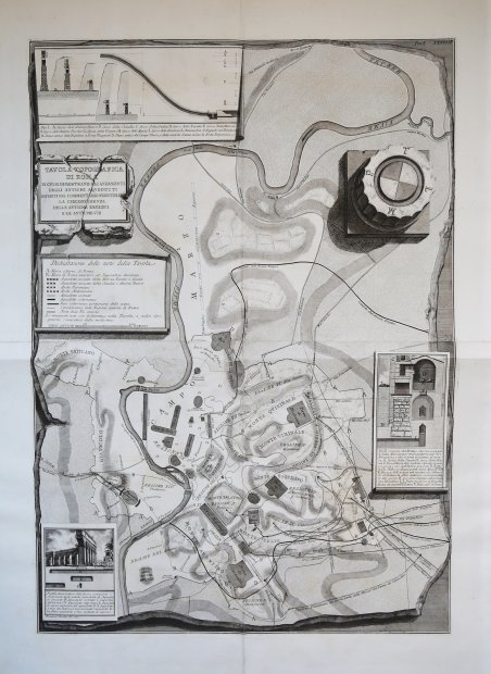 Tavola Topografica di Roma in cui si dimostrano gli andamenti …