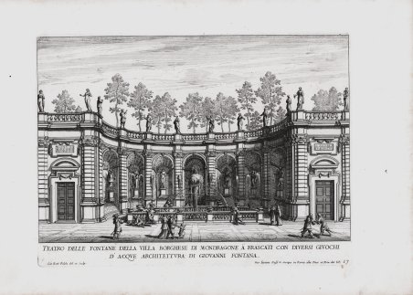 Teatro delle Fontane della Villa Borghese di Mondragone a Frascati.