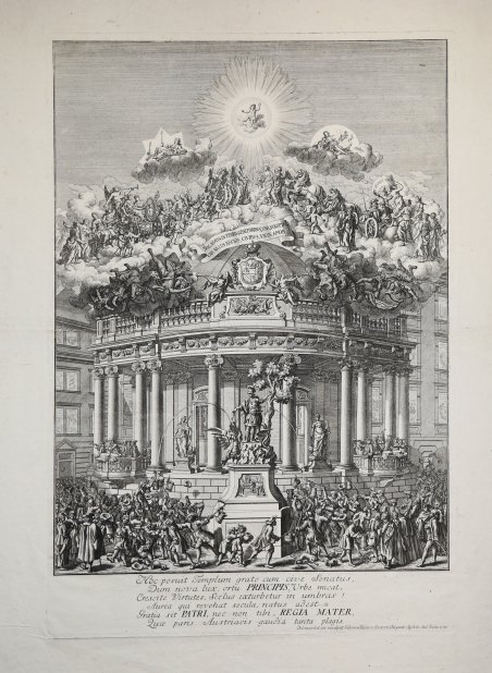 Tempio con fontana a vino, eretto a Vienna in occasione …