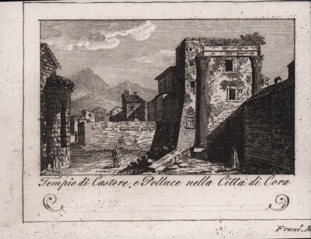 Tempio di Castore, e Polluce nella Città di Cora