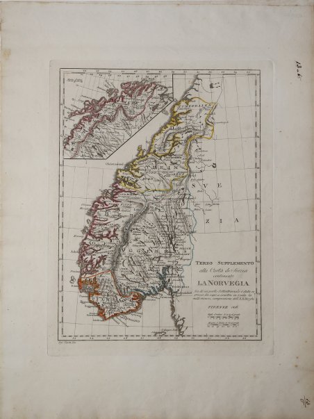 Terzo Supplemento alla carta di Svezia contenente La Norvegia