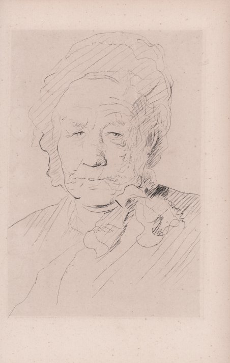 Tête de femme agée