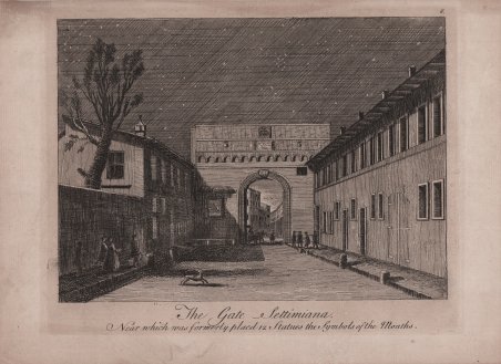 The Gate Settimiana Near whichwas formerly placd 12 Statues the …