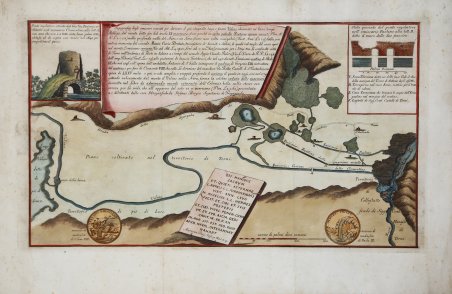 Topografia degli emissari scavati per derivare il già stagnante lago …