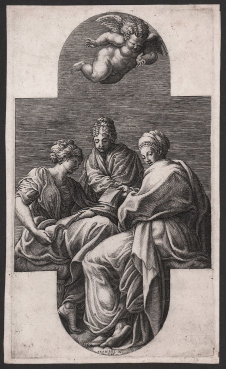 Tre Muse con un putto che parla con loro | Immagine Gallery 2