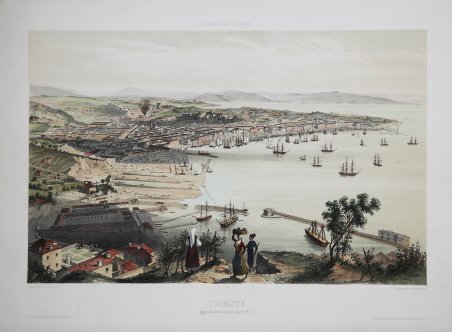 Trieste vue prise u dessus du Lazaret Neuf