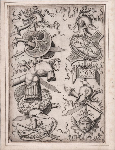 Trofeo con guerriero con elmetto