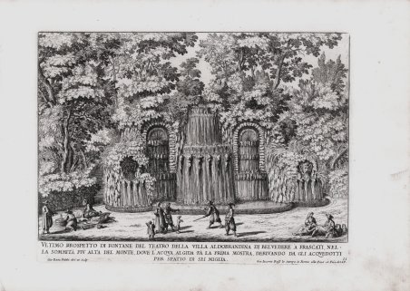 Ultimo Prospetto di Fontane del Teatro della Villa Aldobrandina di …