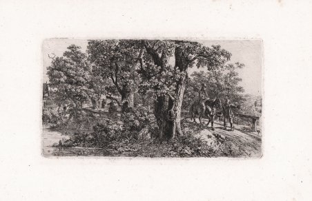 Un uomo a cavallo chiede la strada