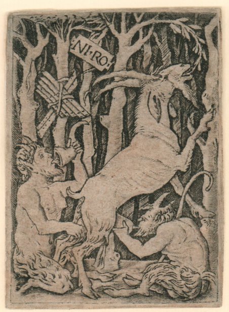 Una capra e due satiri