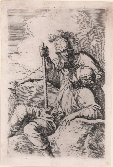 Uomo e soldato in conversazione