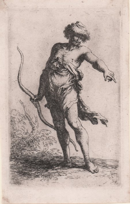 Uomo seminudo con arco